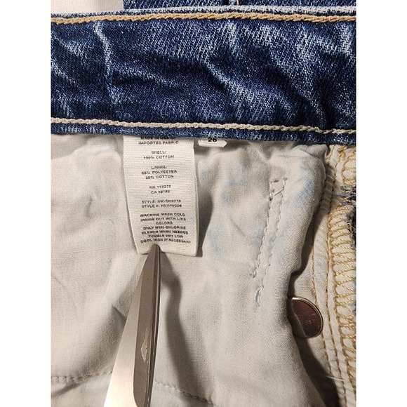 Helmut Lang High Rise Crop Slim Jeans Light Jackhammer Wash Distressed W Size 26 - Picture 11 of 15